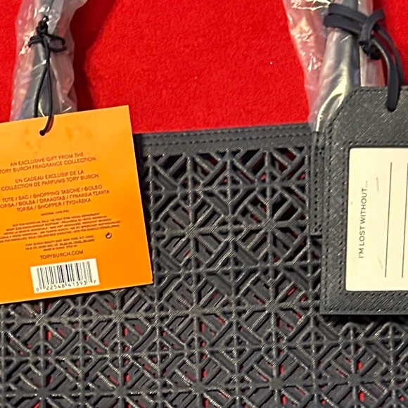 Tory Burch Black Perforated Tote - Picture 6 of 6